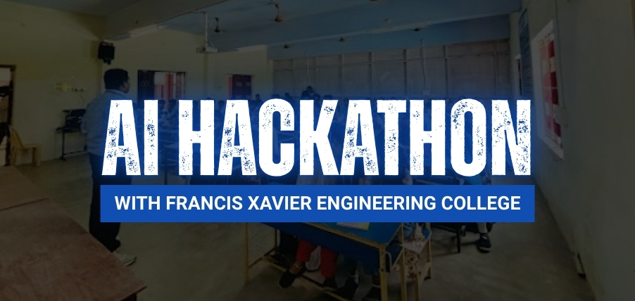 srishti campus AI Hackathon with Francis Xavier Engineering College trivandrum